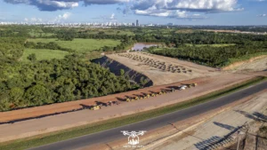 Maquinário em Linha - Pavimentação Rodoanel
